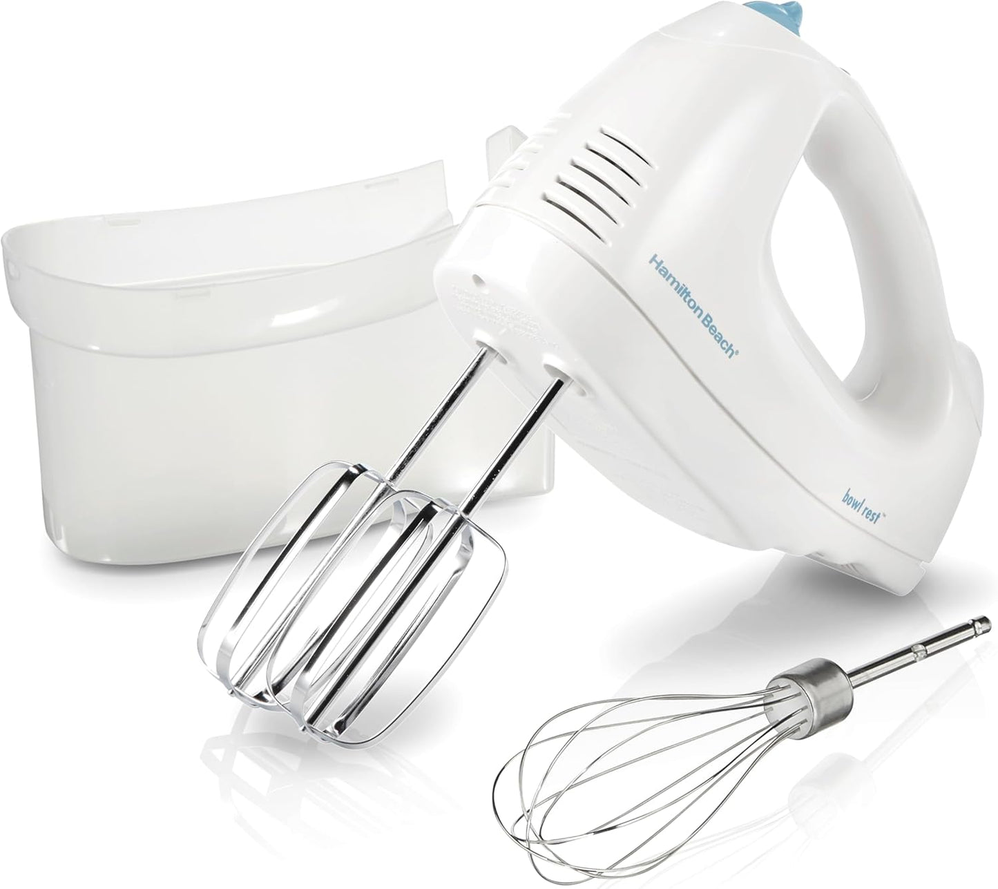 Hamilton Beach 6-Speed Hand Mixer, 250W, White